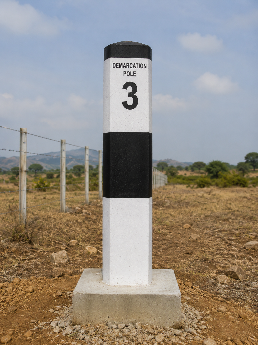 Land Demarcation Pole Setup